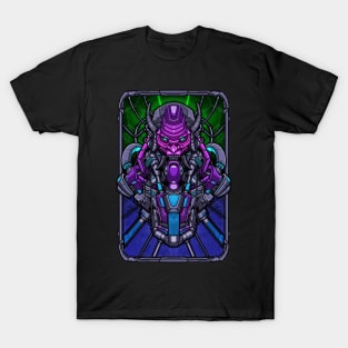 Mech samurai oni armor ornament emblem T-Shirt